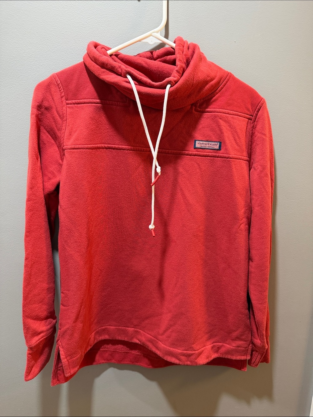 Vineyard Vines Red Funnel Neck Pullover